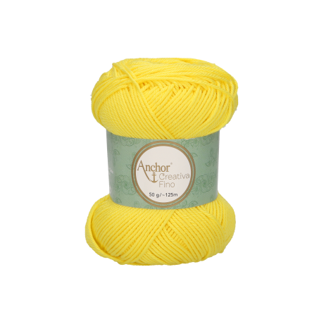 Novelo de Linha Creativa Fino nº 4, cor 280 amarelo Novelo de Linha Creativa Fino nº 4, cor 280 amarelo